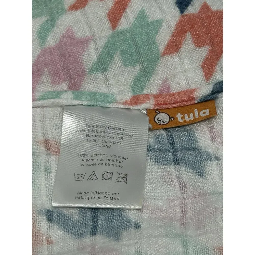 Tula Houndstooth Muslin Bamboo Baby Blanket Orange Pink Navy Blue Mint Green